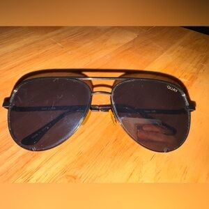 Quay Australia Black Aviator Sunglasses